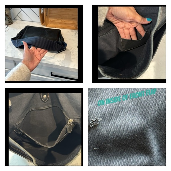 Fossil black distressed messenger laptop bag rugged office attire street style - Picture 15 of 15